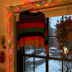 Rainbow urban outfitters stripy sweater